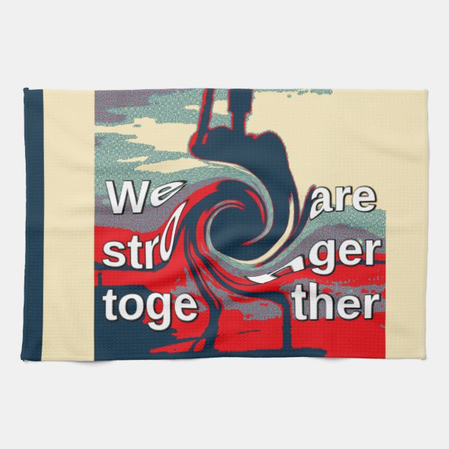 Hillary USA we are stronger together Tea Towel (Horizontal)