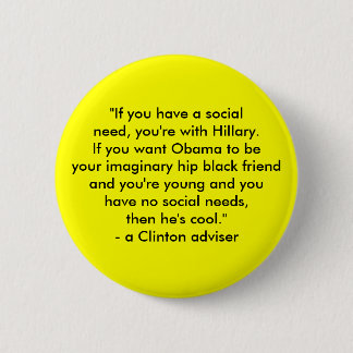 Hillary vs. Obama 6 Cm Round Badge
