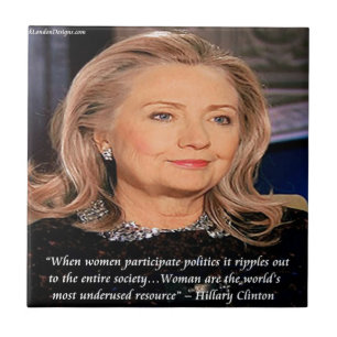 Hillary Women Resource Quote Ceramic Tile