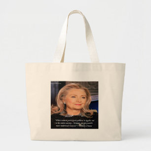 Hillary Women Resource Quote Large Tote Bag