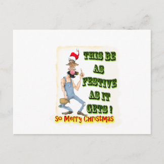 Hillbilly Festive as it gets Postcard