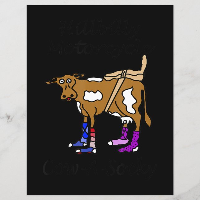 Hillbilly Motorcycle Funny Cow Gift For Bikers (Front)