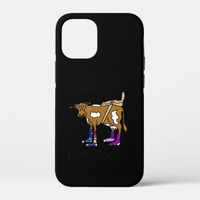 Hillbilly Motorcycle Funny Cow Gift For Bikers Case-Mate iPhone Case (Back)