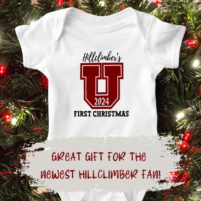 Hillclimber's First Christmas Customisable  Baby Bodysuit (Creator Uploaded)