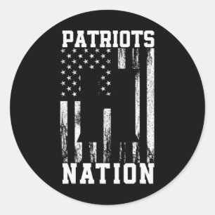 Hillcrest Patriots Logo Nation Hs Classic Round Sticker