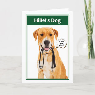 Hillel's Dog Funny Bar/Bat Mitzvah Card