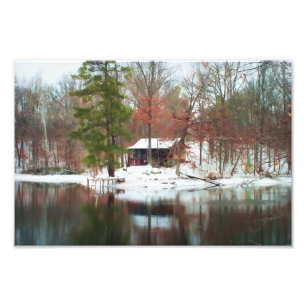 Hillfarm Rustic Cabin in the Woods - Print