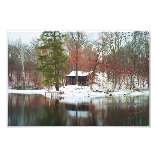 Hillfarm Rustic Cabin in the Woods - Print (Front)