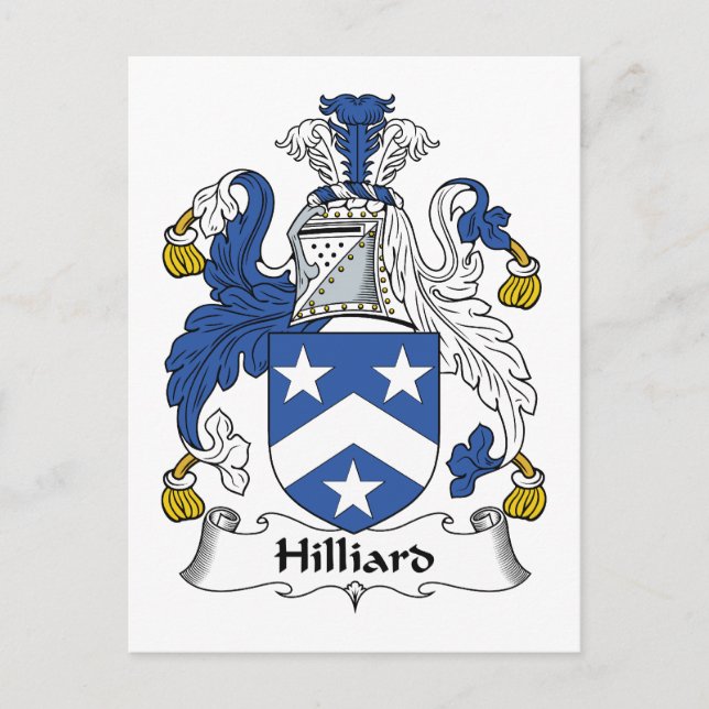 Hilliard Family Crest Postcard (Front)
