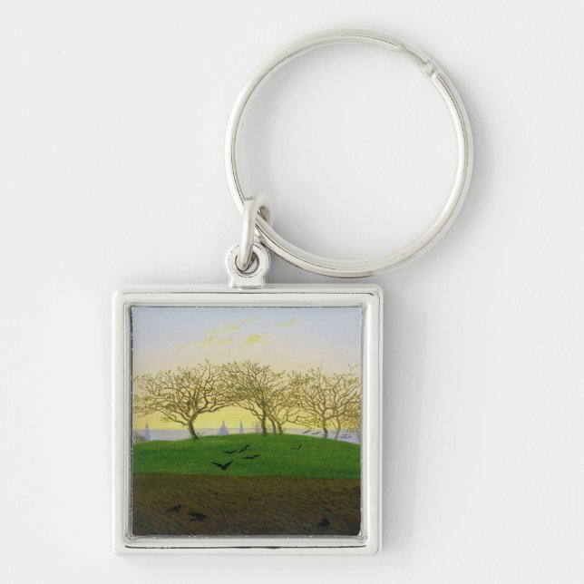 Hills and Ploughed Fields near Dresden Key Ring (Front)