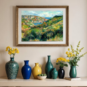 Hills around the Bay of Moulin Huet, Renoir Poster