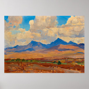 Hills near Tumacacori Mission, Arizona by Dixon Poster
