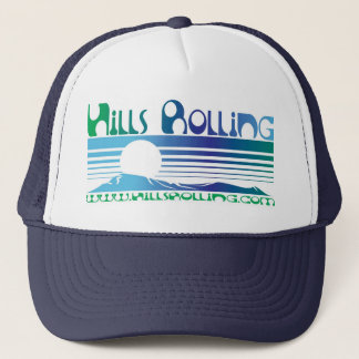 Hills Rolling Trucker Hat with Sunset Design