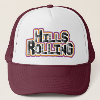 Hills Rolling Trucker Hat with tiny circles logo