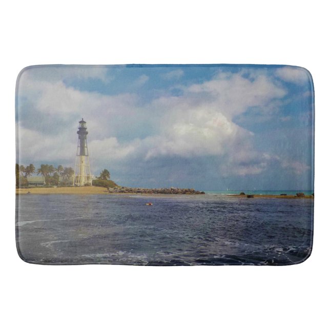 Hillsboro Inlet Light Scenic Bath Mat (Front)