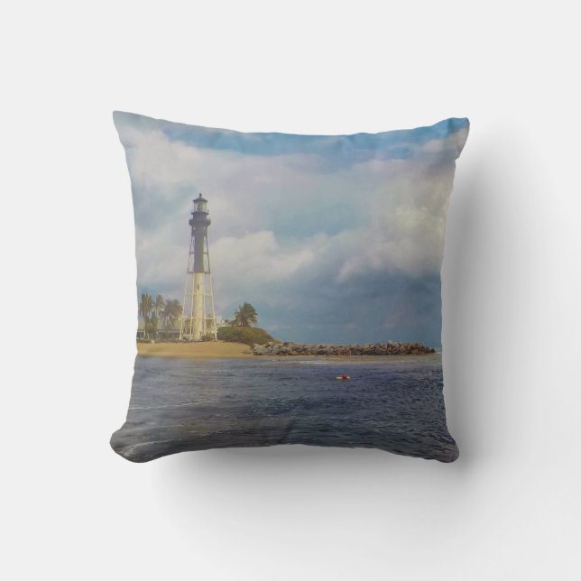 Hillsboro Inlet Light Scenic Cushion (Front)