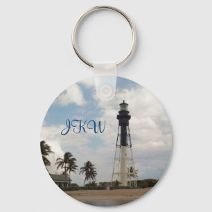 Hillsboro Inlet Light Tower Monogrammed Key Ring