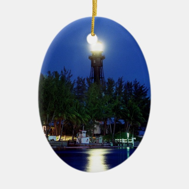 Hillsboro Lighthouse Ceramic Tree Decoration (Front)