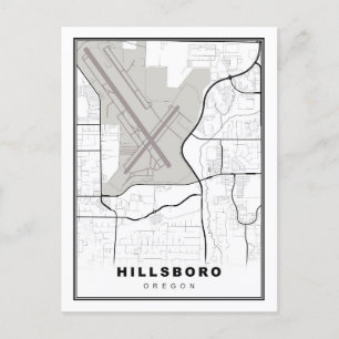 Hillsboro Map Postcard