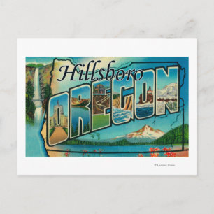 Hillsboro, Oregon - Large Letter Scenes Postcard