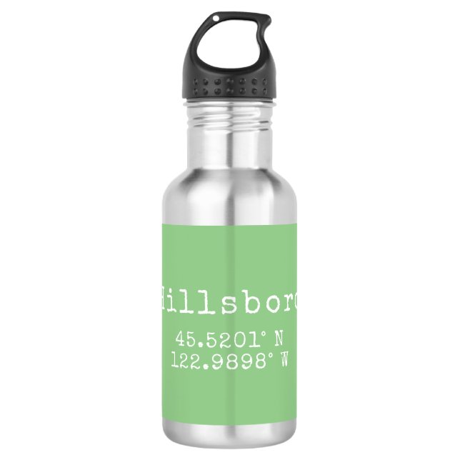 Hillsboro Oregon Latitude Longitude  710 Ml Water Bottle (Front)