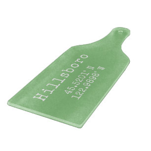 Hillsboro Oregon Latitude Longitude Cutting Board