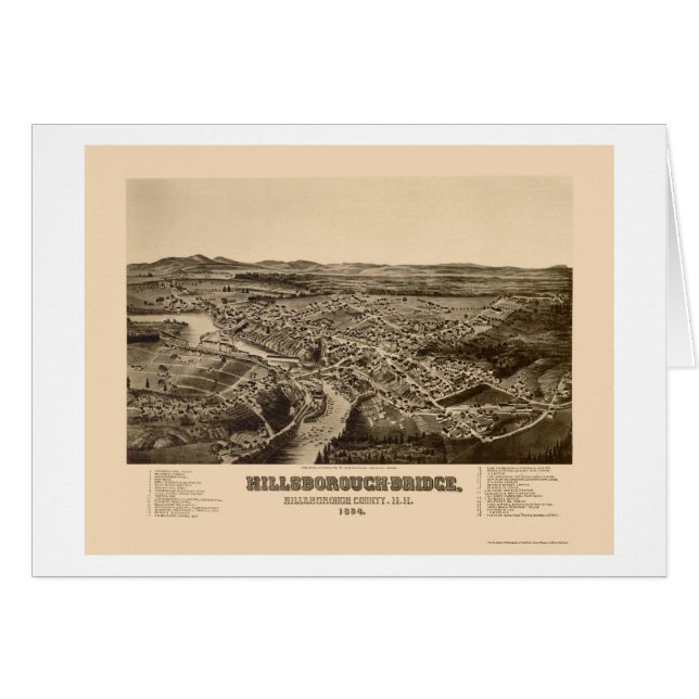 Hillsborough, NH Panoramic Map - 1884 (Front Horizontal)