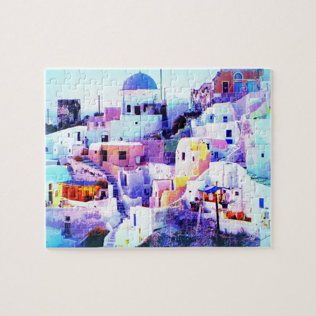 Hillside Greek Town Puzzle (Horizontal)