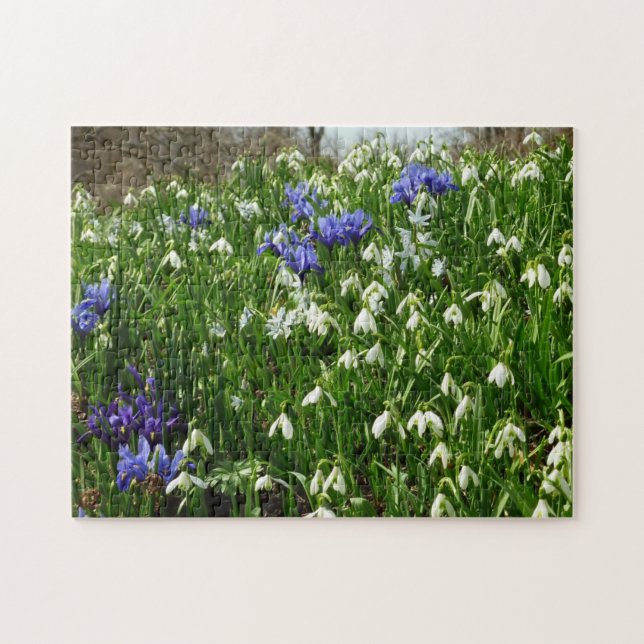 Hillside of Early Spring Flowers Landscape Jigsaw Puzzle (Horizontal)