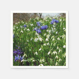 Hillside of Early Spring Flowers Landscape Napkin