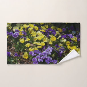 Hillside of Pansies Hand Towel