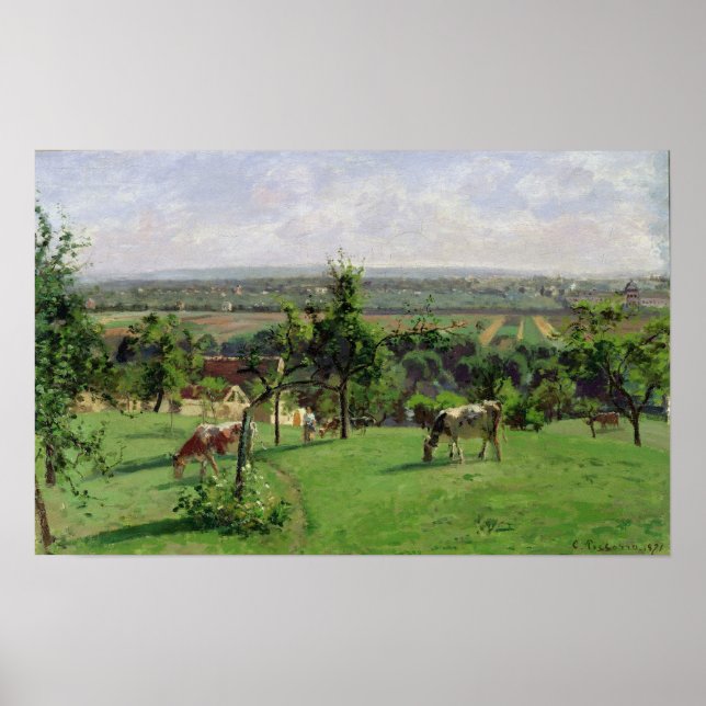 Hillside of Vesinet, Yvelines, 1871 Poster (Front)