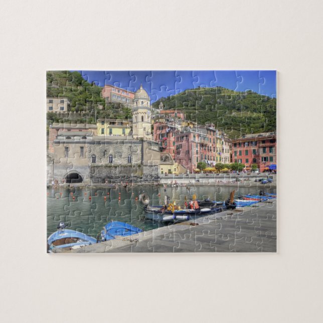 Hillside town of Vernazza, Cinque Terre, Liguria Jigsaw Puzzle (Horizontal)