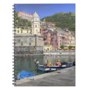 Hillside town of Vernazza, Cinque Terre, Liguria Notebook