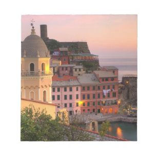 Hillside town of Vernazza in the evening, Cinque Notepad
