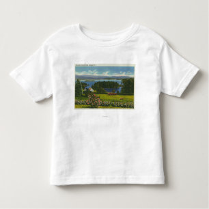 Hillside View of Diamond Island and Lake Toddler T-Shirt