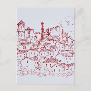 Hilltop Town of Callian   South of France Postcard