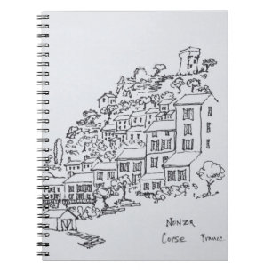 Hilltop Village of Nonza Corsica, France Notebook