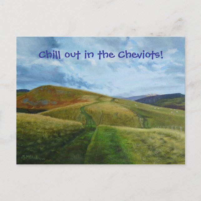 Hillwalking Northumberland Cheviots Postcard (Front)