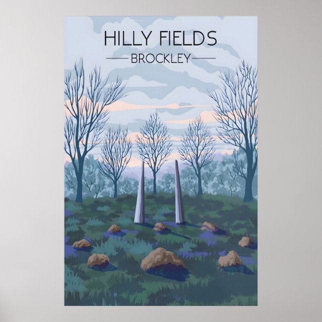 Hilly Fields London Park Travel Poster (Front)