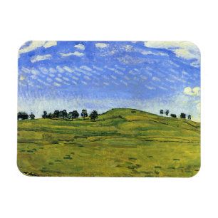 Hilly Landscape With Ravens (by Ferdinand Hodler) Magnet
