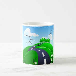 Hilly road, mug