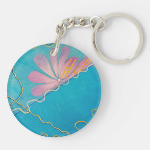 Hilma af Klint Abstract Vintage Love - Eros I Key Ring