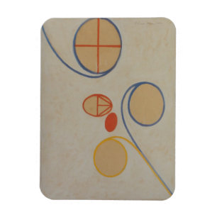 Hilma Af Klint, Seven Point Star No2, Abstract Art Magnet