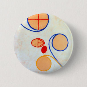 Hilma af Klint Seven Pointed Star II 6 Cm Round Badge