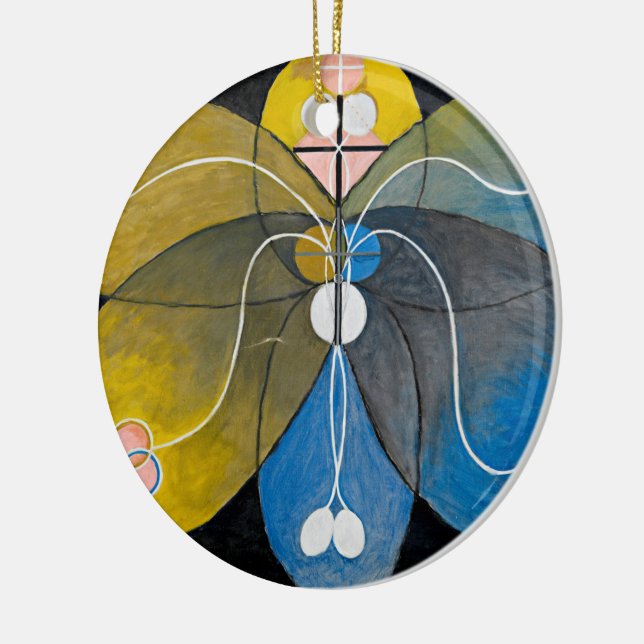 Hilma af Klint - The Evolution, 9 Ceramic Ornament (Left)