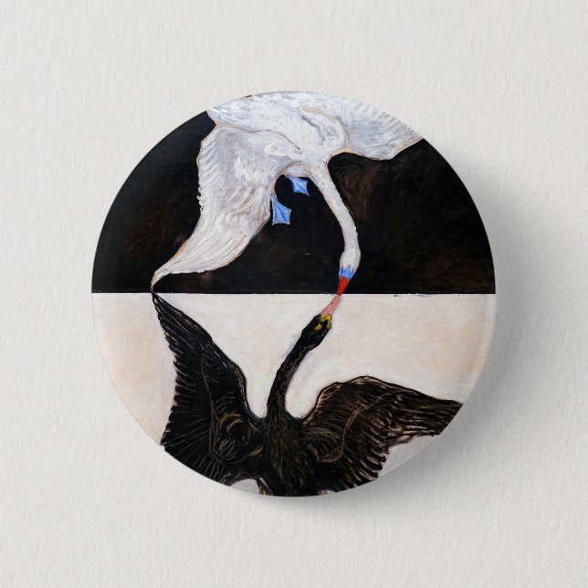 Hilma af Klint The Swan 6 Cm Round Badge (Front)