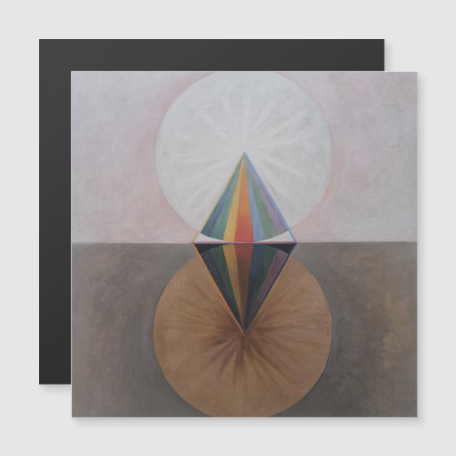 Hilma Af Klint, The Swan No.12, Abstract Art Magnetic Invitation (Front/Back)
