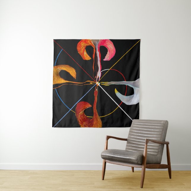 Hilma af Klint - The Swan No. 7 Tapestry (In Situ (Horizontal))