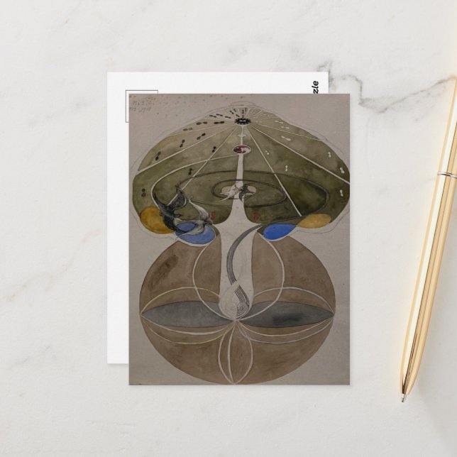 Hilma Af Klint, Tree Of Knowledge No2 Abstract Art Postcard (Front/Back In Situ)